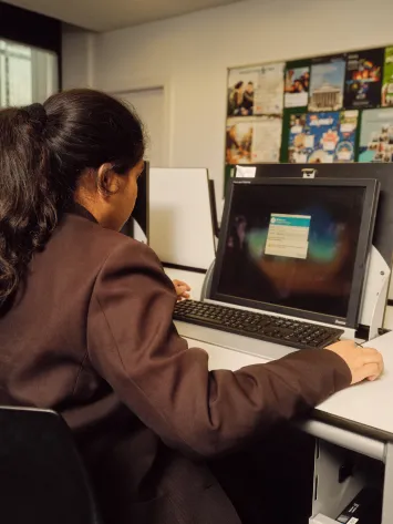 Student taking a subsidised tutoring lesson