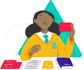 Illustration of a student learning