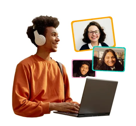 Tutor with 3 students