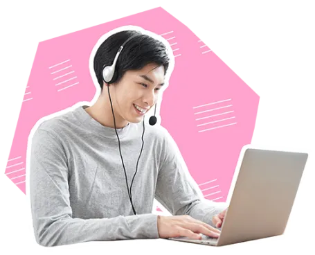 Helper in pink hexagon