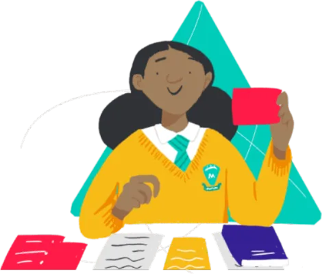 Illustration of a student learning