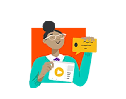 Illustration of a happy student