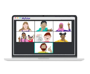 Illustration of a group video call