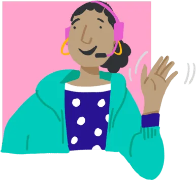 Illustration of a person waving