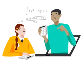 Illustration of a student and a tutor