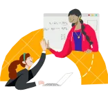 tutor and student illustration