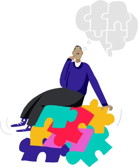 Illustration of a student thinking